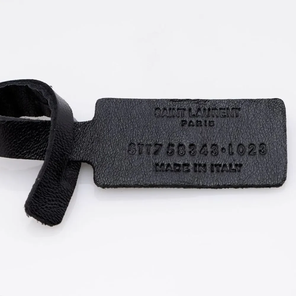 Saint Laurent Leather ID Double Wrap Bracelet